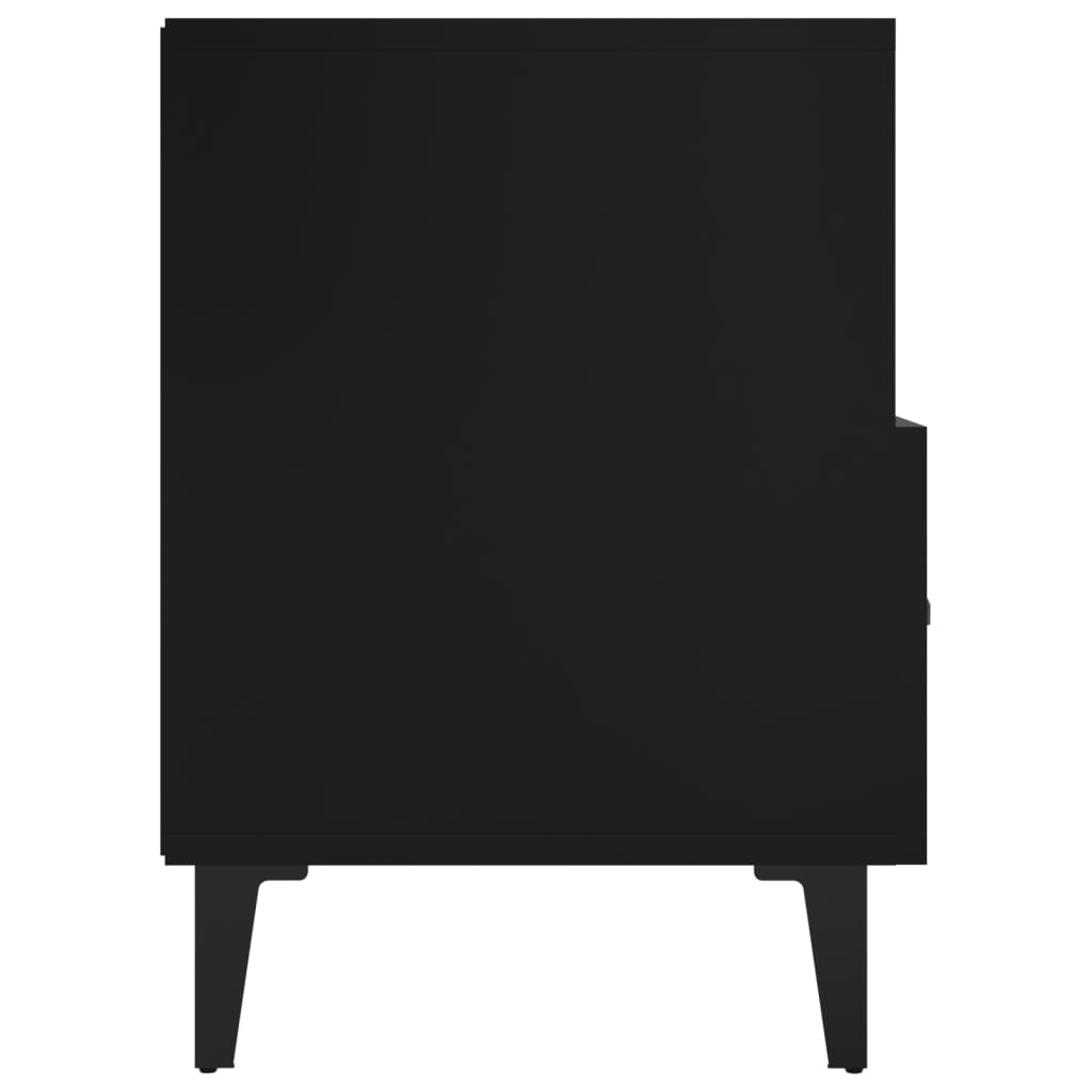 TV-taso musta 80x36x50 cm tekninen puu - Sisustajankoti.fi