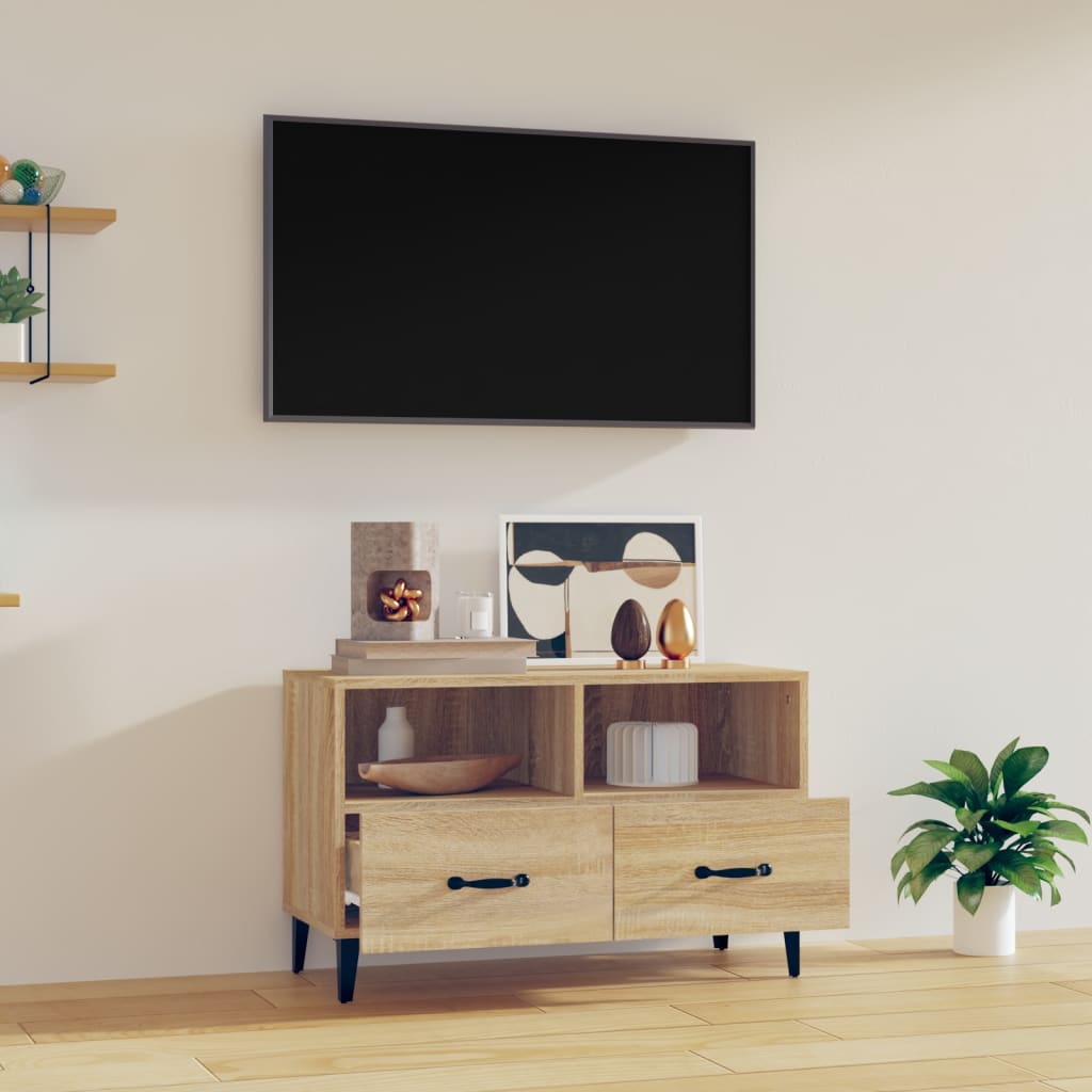 TV-taso Sonoma-tammi 80x36x50 cm tekninen puu - Sisustajankoti.fi