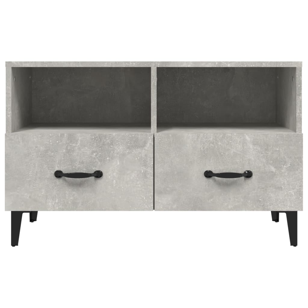 TV-taso betoninharmaa 80x36x50 cm tekninen puu - Sisustajankoti.fi