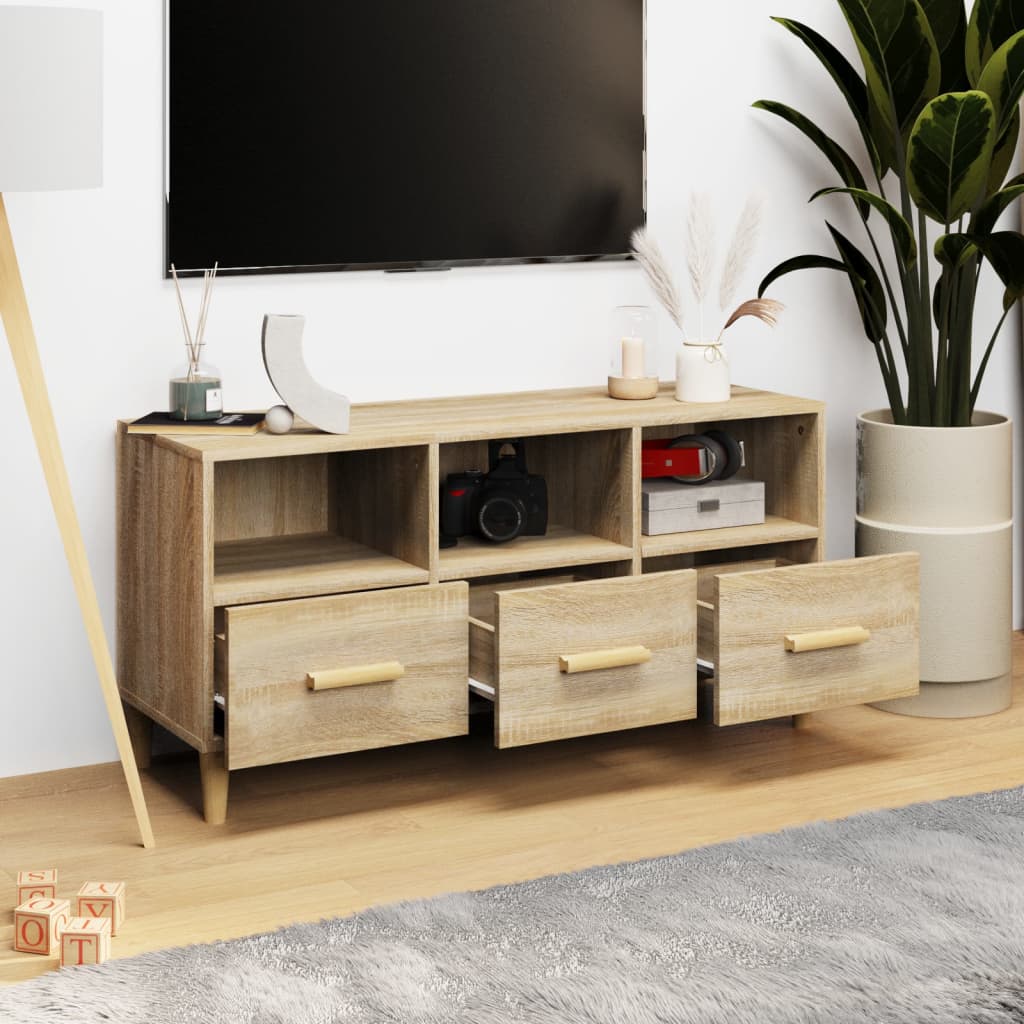TV-taso Sonoma-tammi 102x36x50 cm tekninen puu - Sisustajankoti.fi