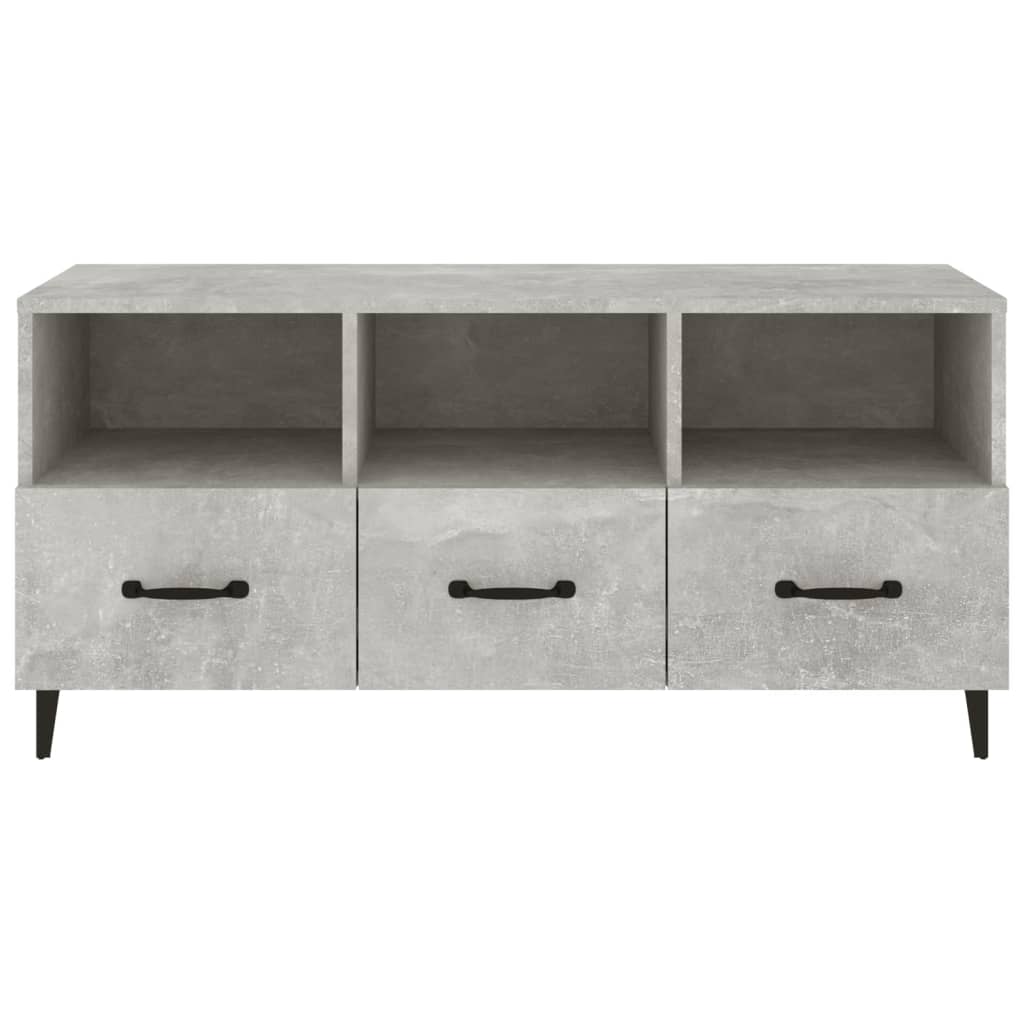 TV-taso betoninharmaa 102x35x50 cm tekninen puu - Sisustajankoti.fi