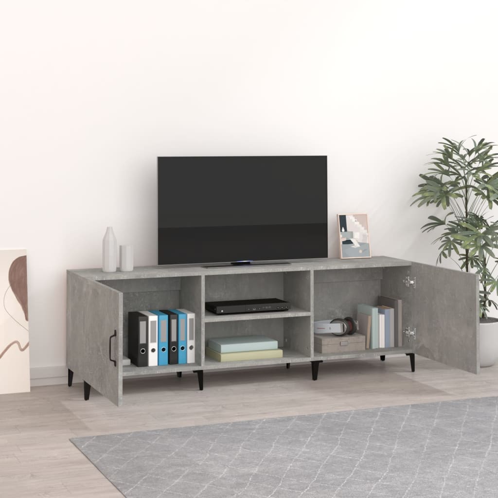 TV-taso betoninharmaa 150x30x50 cm tekninen puu - Sisustajankoti.fi