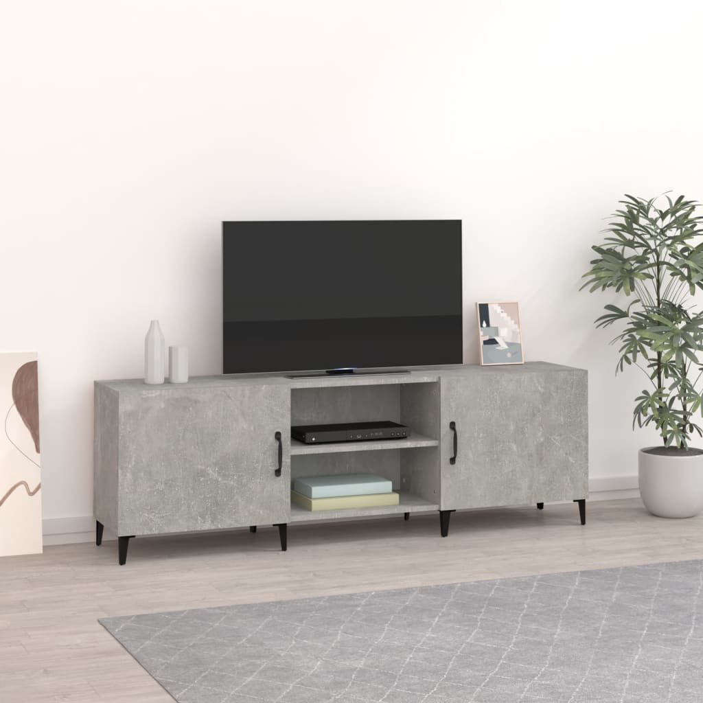 TV-taso betoninharmaa 150x30x50 cm tekninen puu - Sisustajankoti.fi
