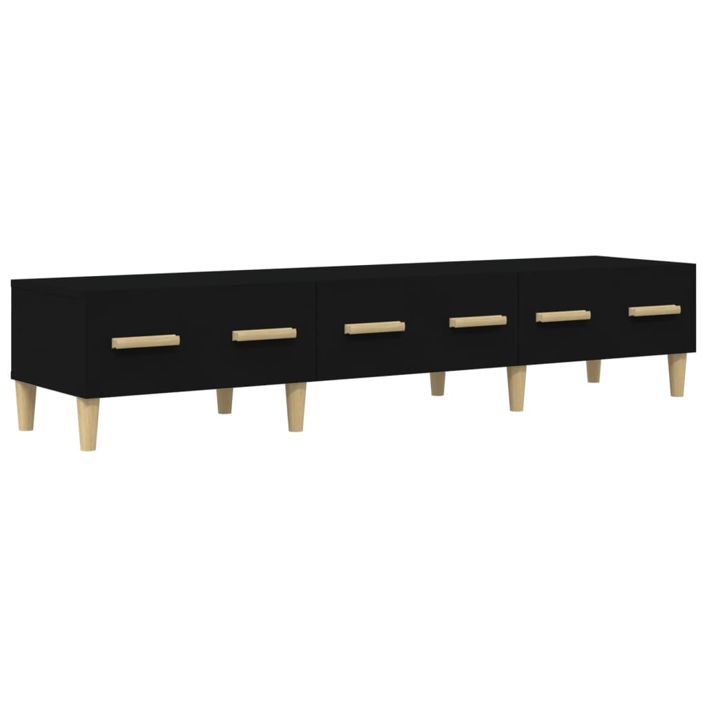 TV-taso musta 150x34,5x30 cm tekninen puu - Sisustajankoti.fi