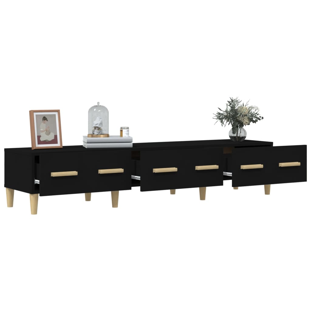 TV-taso musta 150x34,5x30 cm tekninen puu - Sisustajankoti.fi