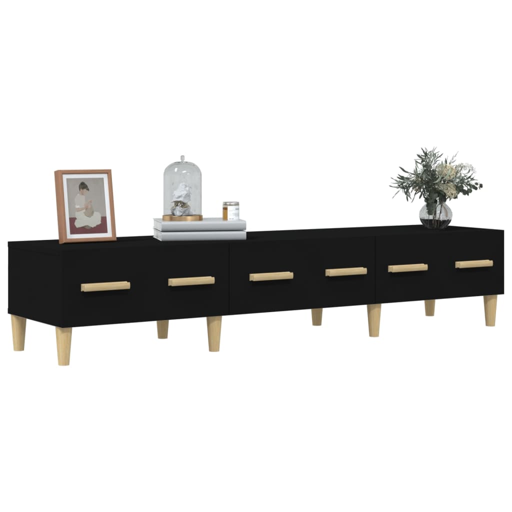 TV-taso musta 150x34,5x30 cm tekninen puu - Sisustajankoti.fi