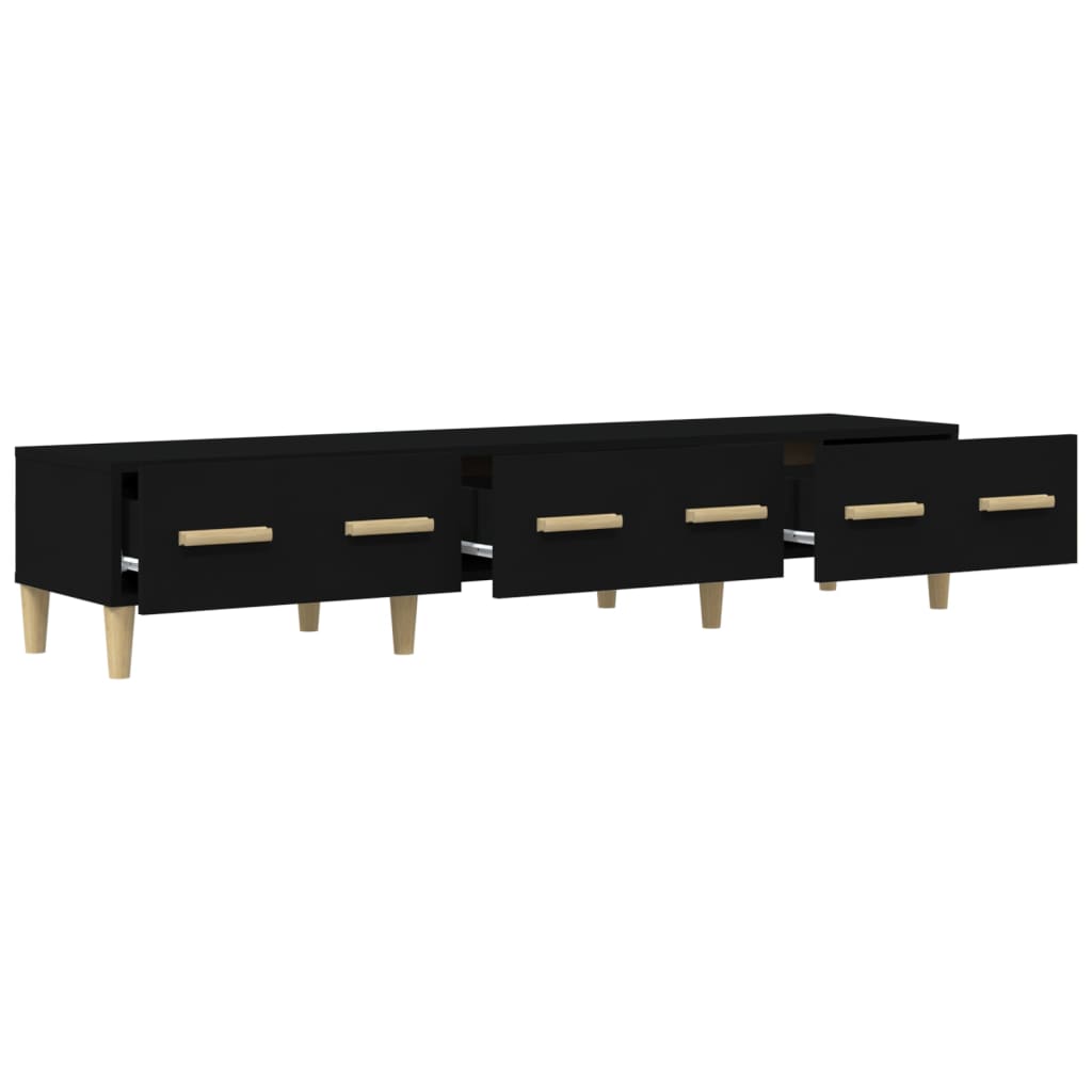 TV-taso musta 150x34,5x30 cm tekninen puu - Sisustajankoti.fi