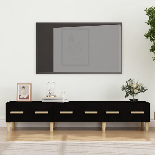 TV-taso musta 150x34,5x30 cm tekninen puu - Sisustajankoti.fi