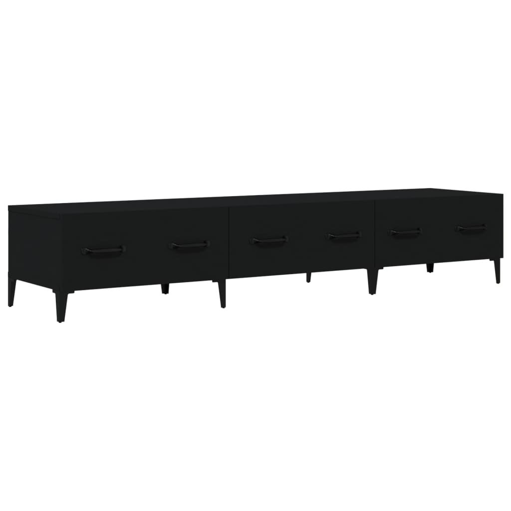 TV-taso musta 150x34,5x30 cm tekninen puu - Sisustajankoti.fi