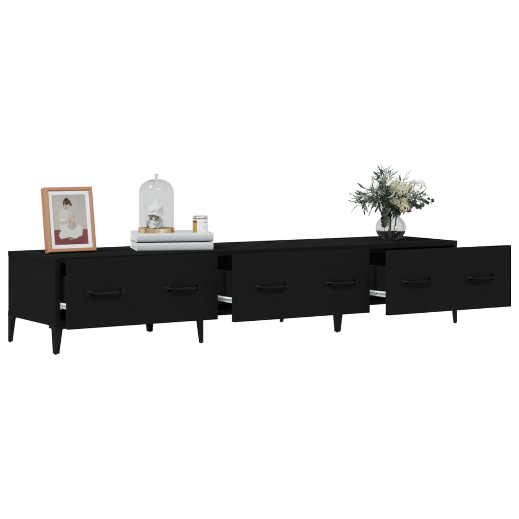 TV-taso musta 150x34,5x30 cm tekninen puu - Sisustajankoti.fi