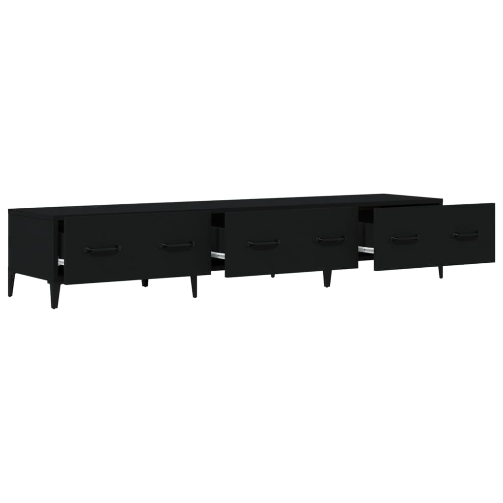 TV-taso musta 150x34,5x30 cm tekninen puu - Sisustajankoti.fi