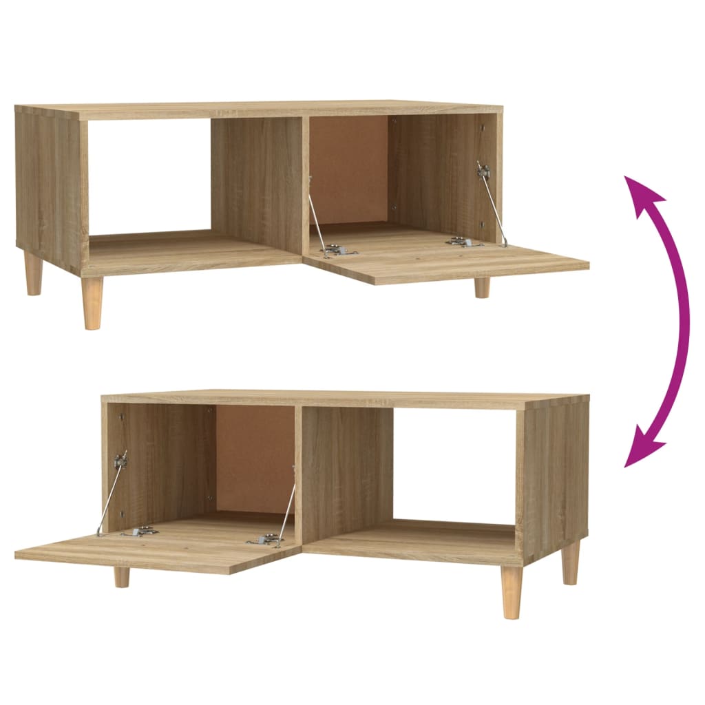 Sohvapöytä Sonoma-tammi 89,5x50x40 cm tekninen puu - Sisustajankoti.fi