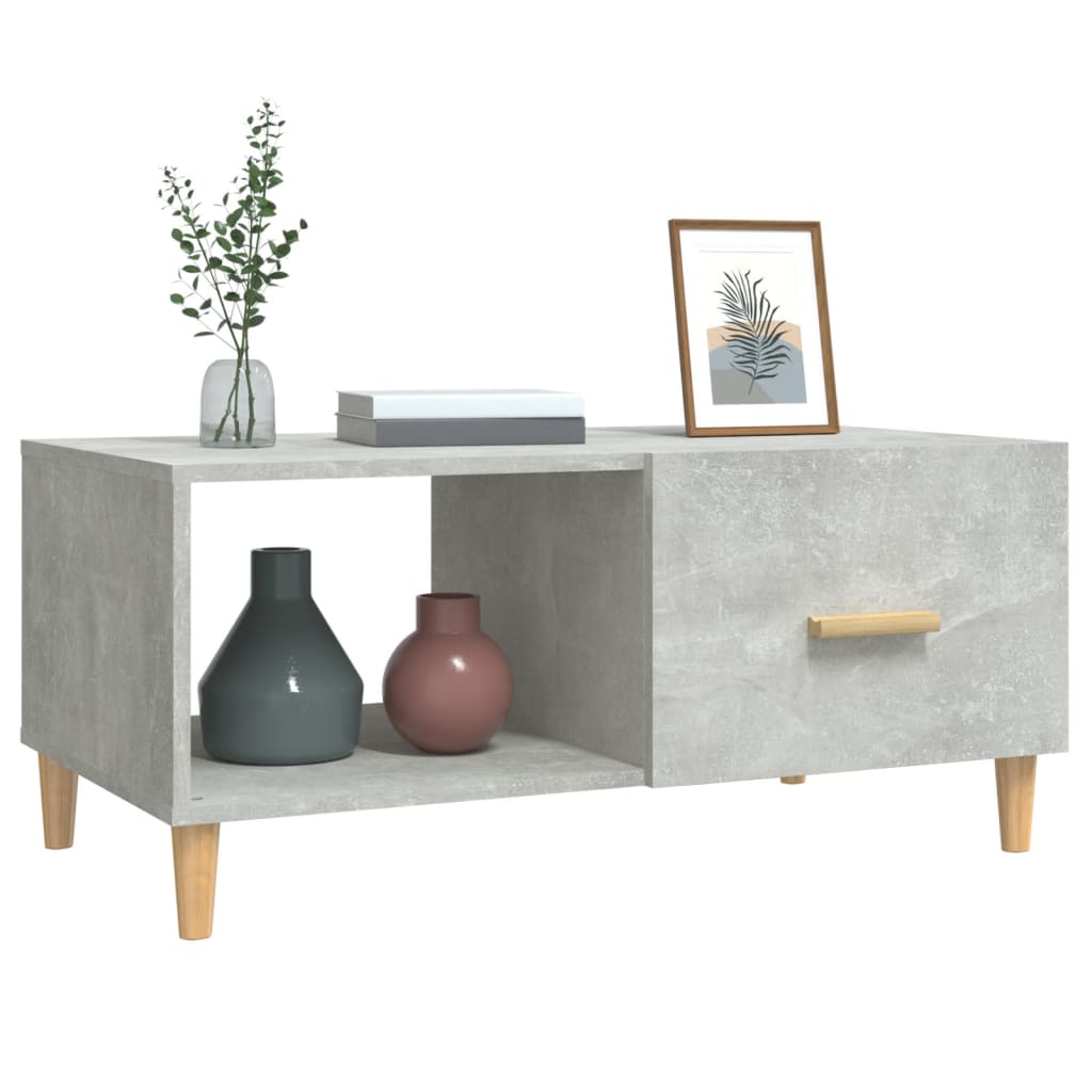 Sohvapöytä betoninharmaa 89,5x50x40 cm tekninen puu - Sisustajankoti.fi