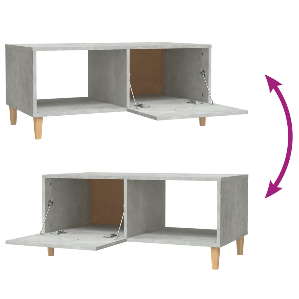 Sohvapöytä betoninharmaa 89,5x50x40 cm tekninen puu - Sisustajankoti.fi