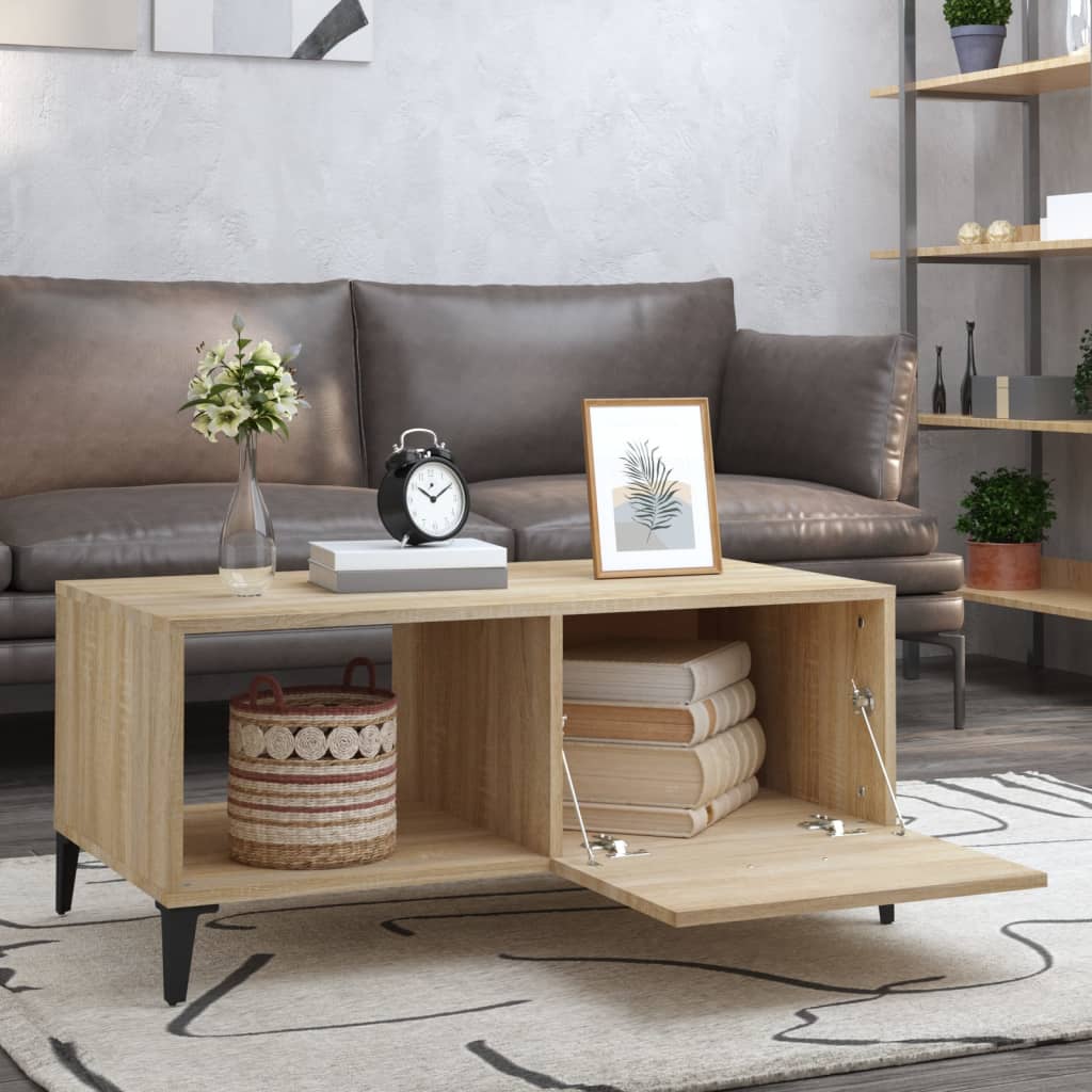 Sohvapöytä Sonoma-tammi 90x50x40 cm tekninen puu - Sisustajankoti.fi
