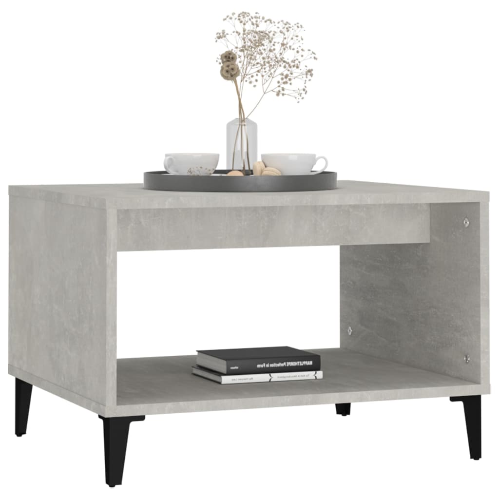Sohvapöytä betoninharmaa 60x50x40 cm tekninen puu - Sisustajankoti.fi