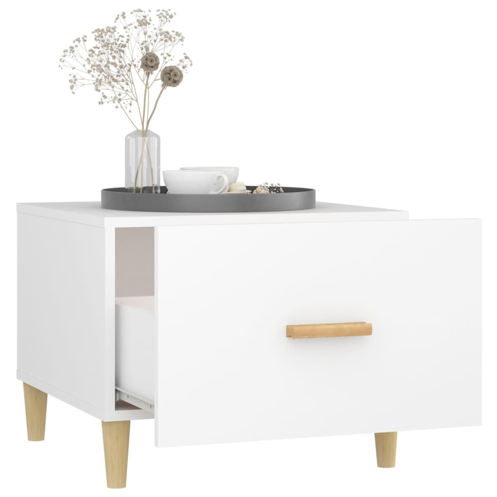 Sohvapöydät 2 kpl valkoinen 50x50x40 cm tekninen puu - Sisustajankoti.fi