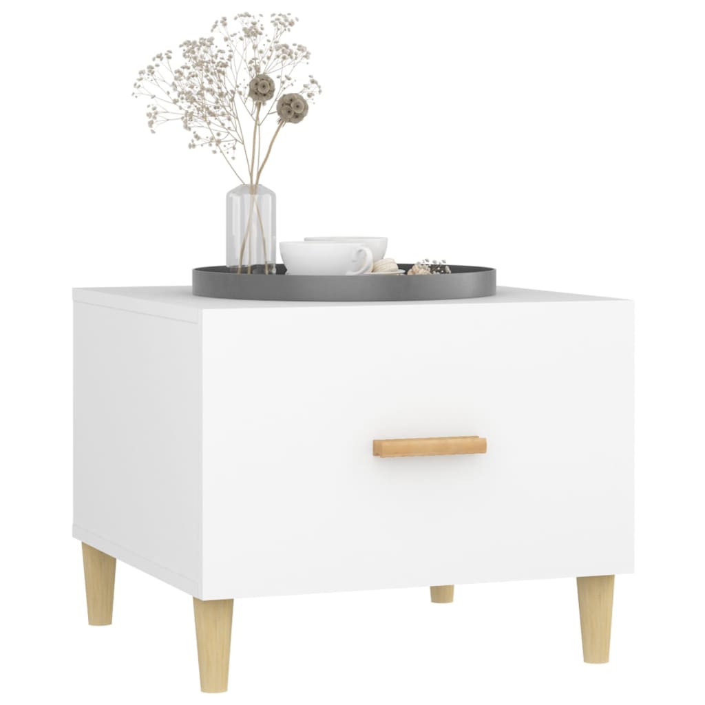 Sohvapöydät 2 kpl valkoinen 50x50x40 cm tekninen puu - Sisustajankoti.fi