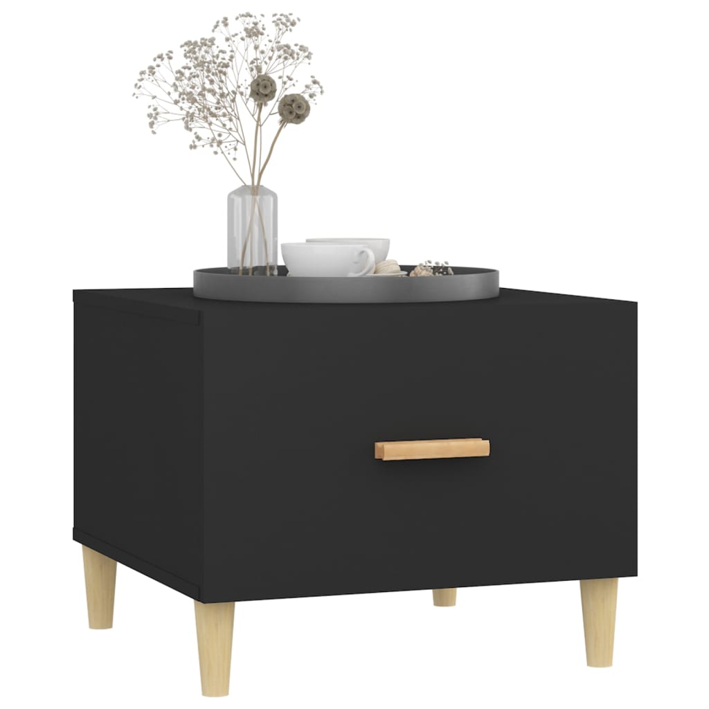 Sohvapöytä musta 50x50x40 cm tekninen puu - Sisustajankoti.fi