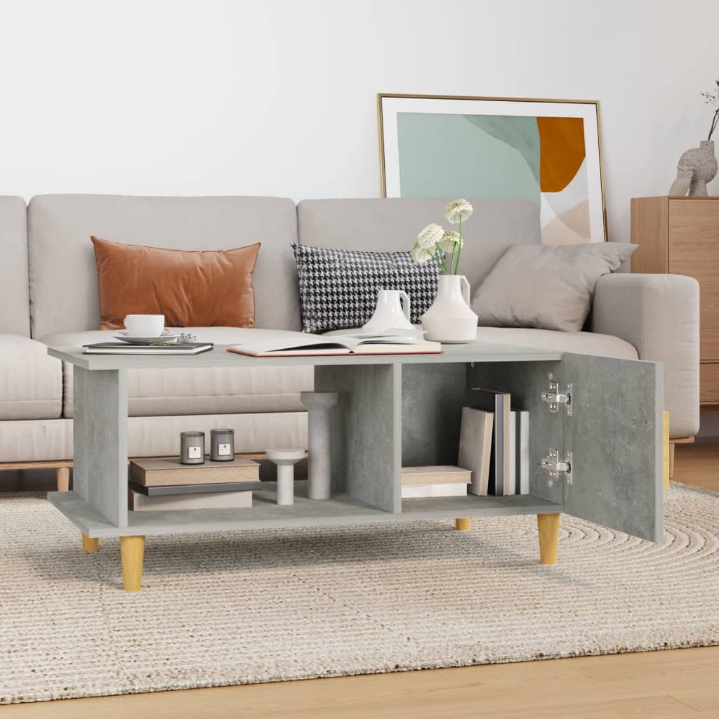 Sohvapöytä betoninharmaa 90x50x40 cm tekninen puu - Sisustajankoti.fi