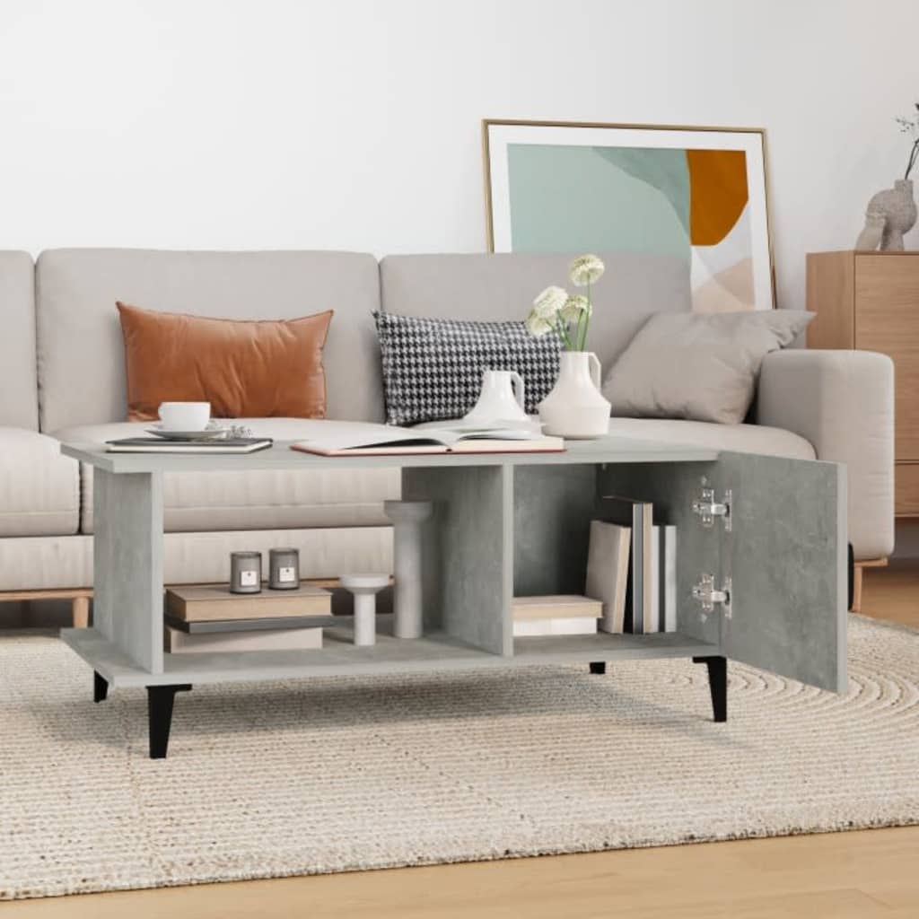 Sohvapöytä betoninharmaa 90x50x40 cm tekninen puu - Sisustajankoti.fi