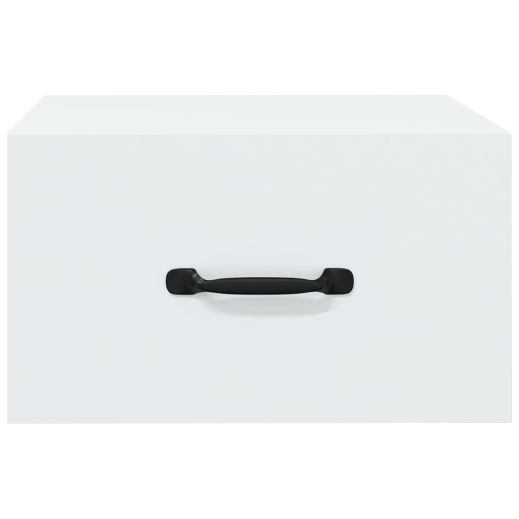 Seinäkiinnitettävät yöpöydät 2 kpl valkoinen 35x35x20 cm - Sisustajankoti.fi