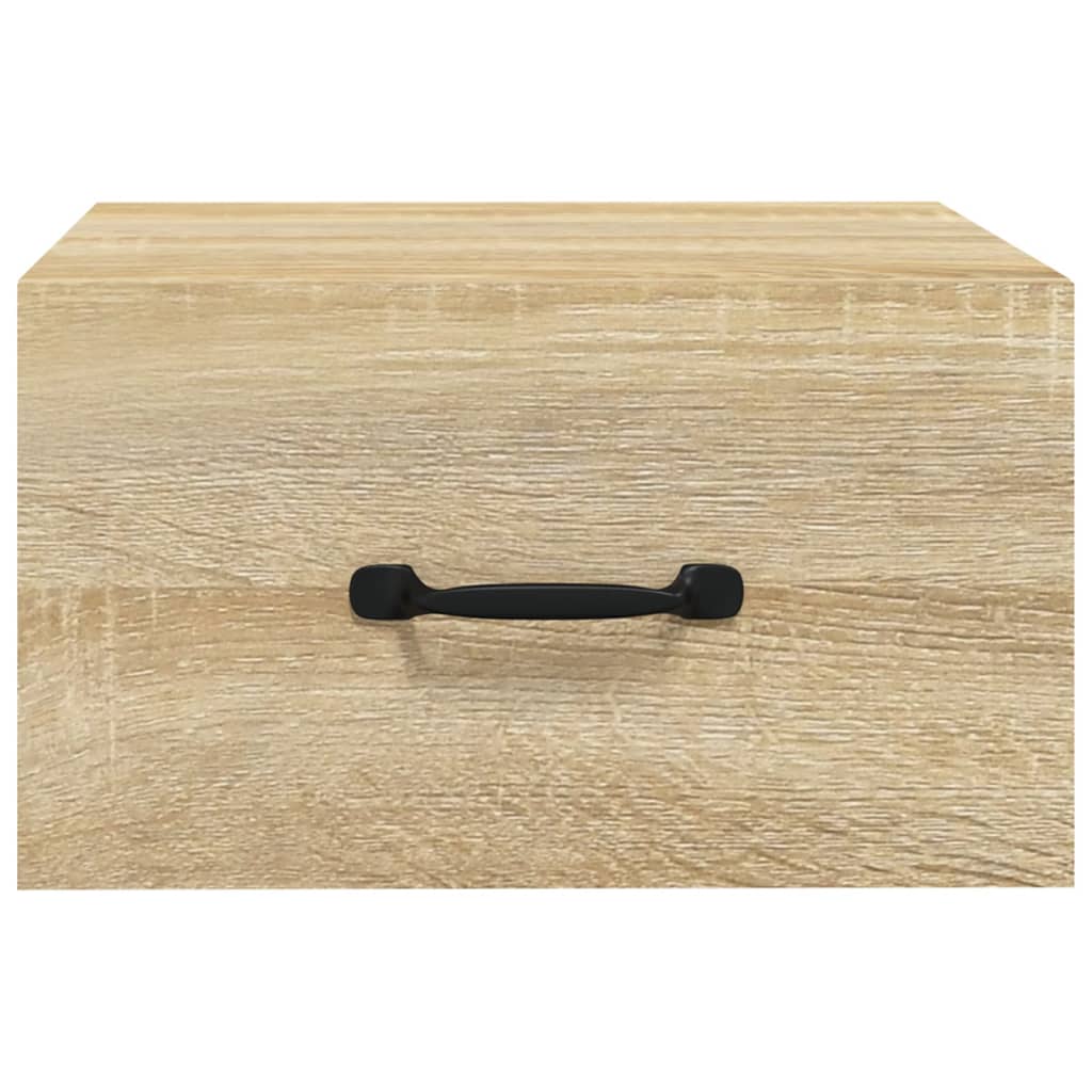 Seinäkiinnitettävät yöpöydät 2 kpl Sonoma-tammi 35x35x20 cm - Sisustajankoti.fi