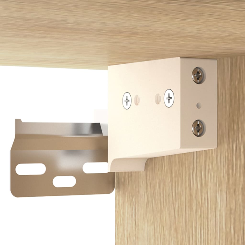 Seinäkiinnitettävät yöpöydät 2 kpl Sonoma-tammi 35x35x20 cm - Sisustajankoti.fi