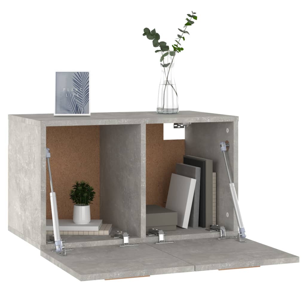 Seinäkaappi betoninharmaa 60x36,5x35 cm tekninen puu - Sisustajankoti.fi