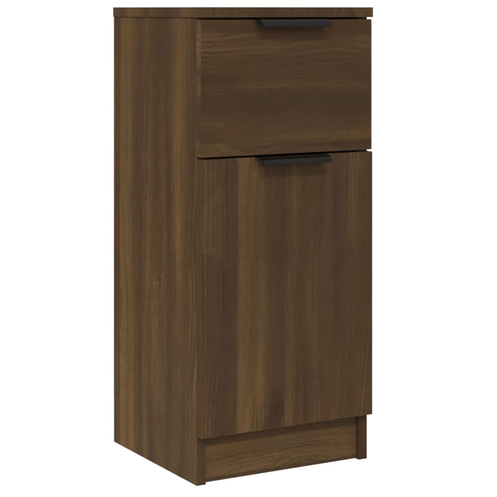 Senkit 2 kpl ruskea tammi 30x30x70 cm tekninen puu - Sisustajankoti.fi