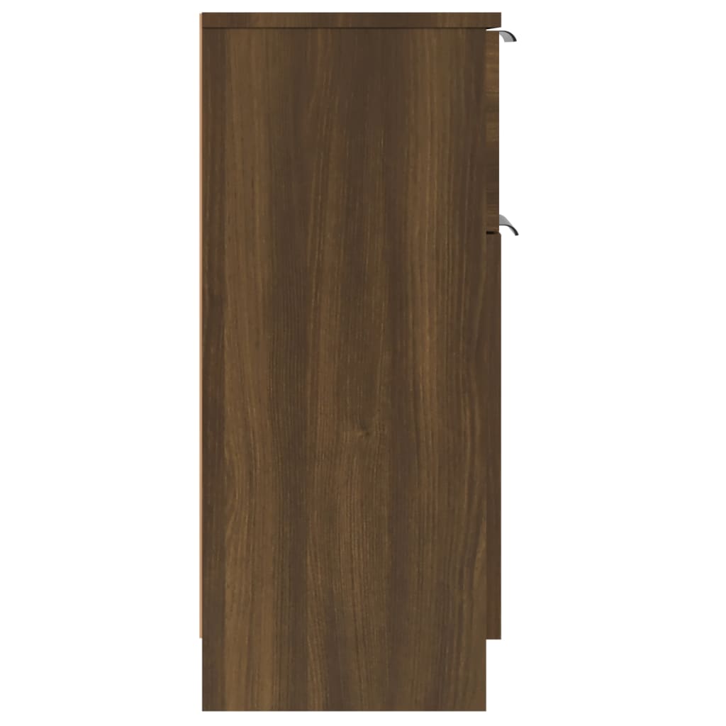Senkit 2 kpl ruskea tammi 30x30x70 cm tekninen puu - Sisustajankoti.fi