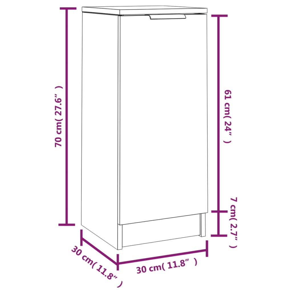 Senkit 2 kpl savutammi 30x30x70 cm tekninen puu - Sisustajankoti.fi