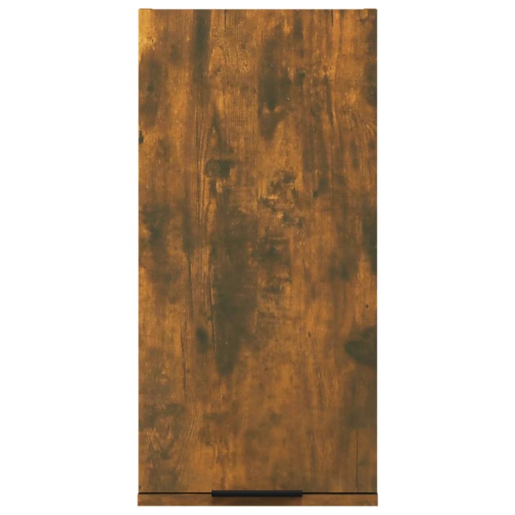 Seinäkiinnitettävä kylpyhuoneen kaappi savutammi 32x20x67 cm - Sisustajankoti.fi