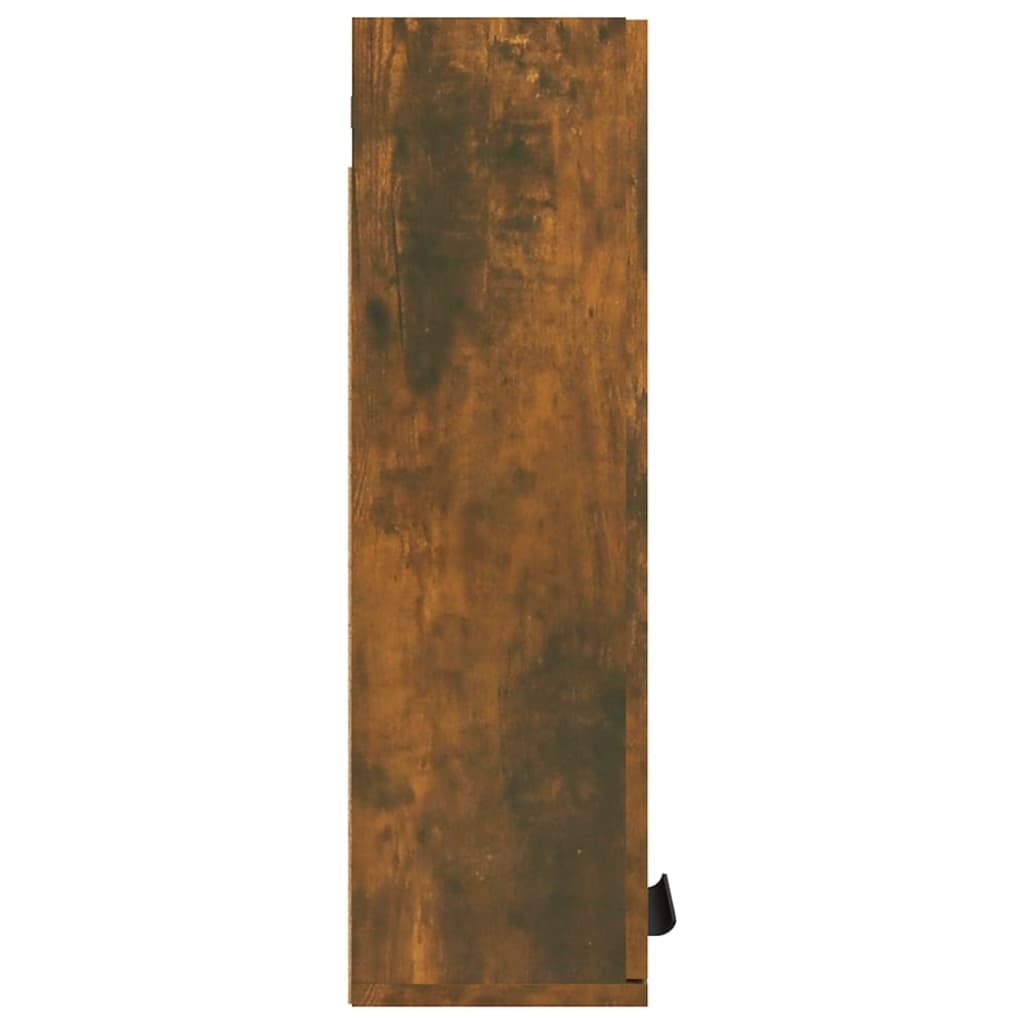 Seinäkiinnitettävä kylpyhuoneen kaappi savutammi 32x20x67 cm - Sisustajankoti.fi