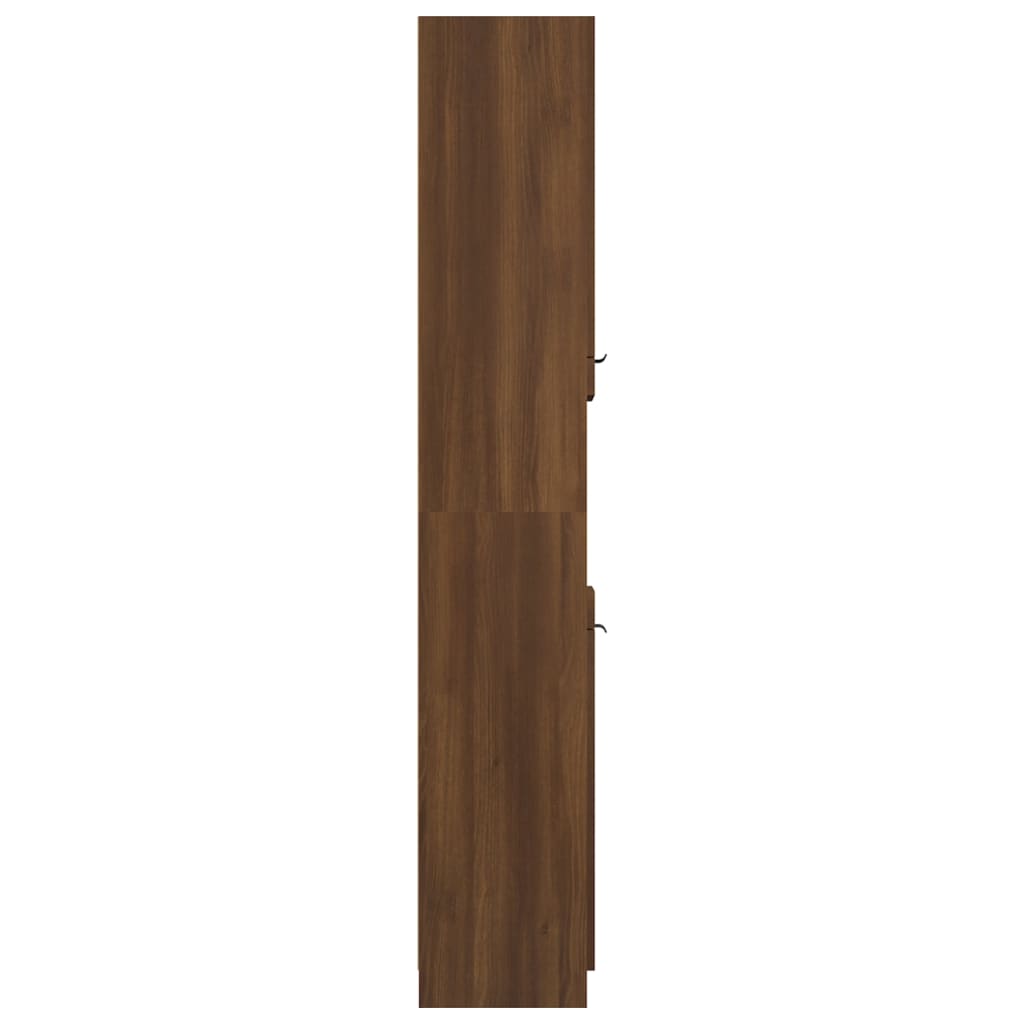Kylpyhuoneen kaappi ruskea tammi 32x34x188,5 cm tekninen puu - Sisustajankoti.fi