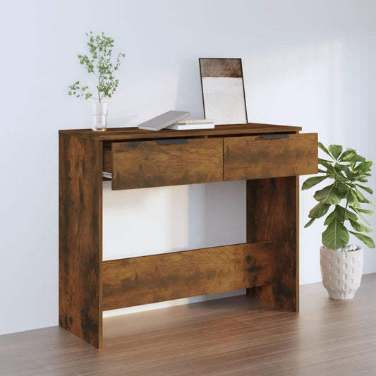 Konsolipöytä savutammi 90x36x75 cm tekninen puu - Sisustajankoti.fi