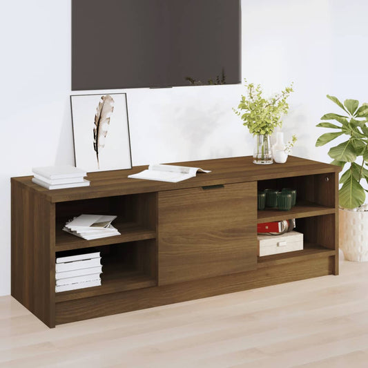 TV-taso ruskea tammi 102x35,5x36,5 cm tekninen puu - Sisustajankoti.fi