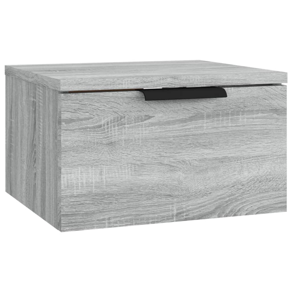 Seinäkiinnitettävä yöpöytä harmaa Sonoma 34x30x20 cm - Sisustajankoti.fi