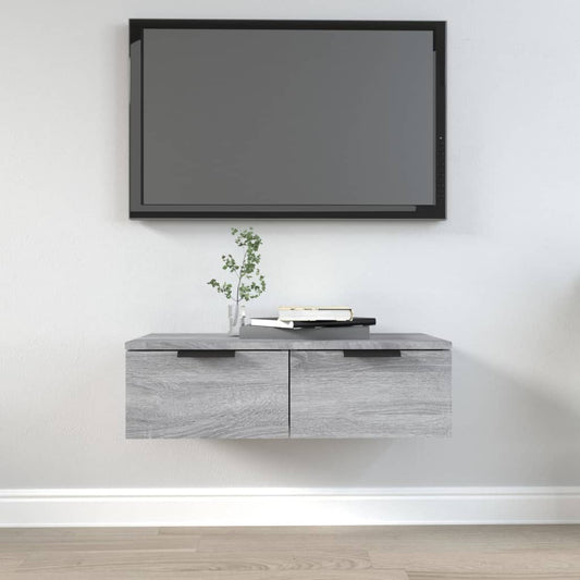 TV-seinäkaappi harmaa Sonoma 68x30x20 cm tekninen puu - Sisustajankoti.fi