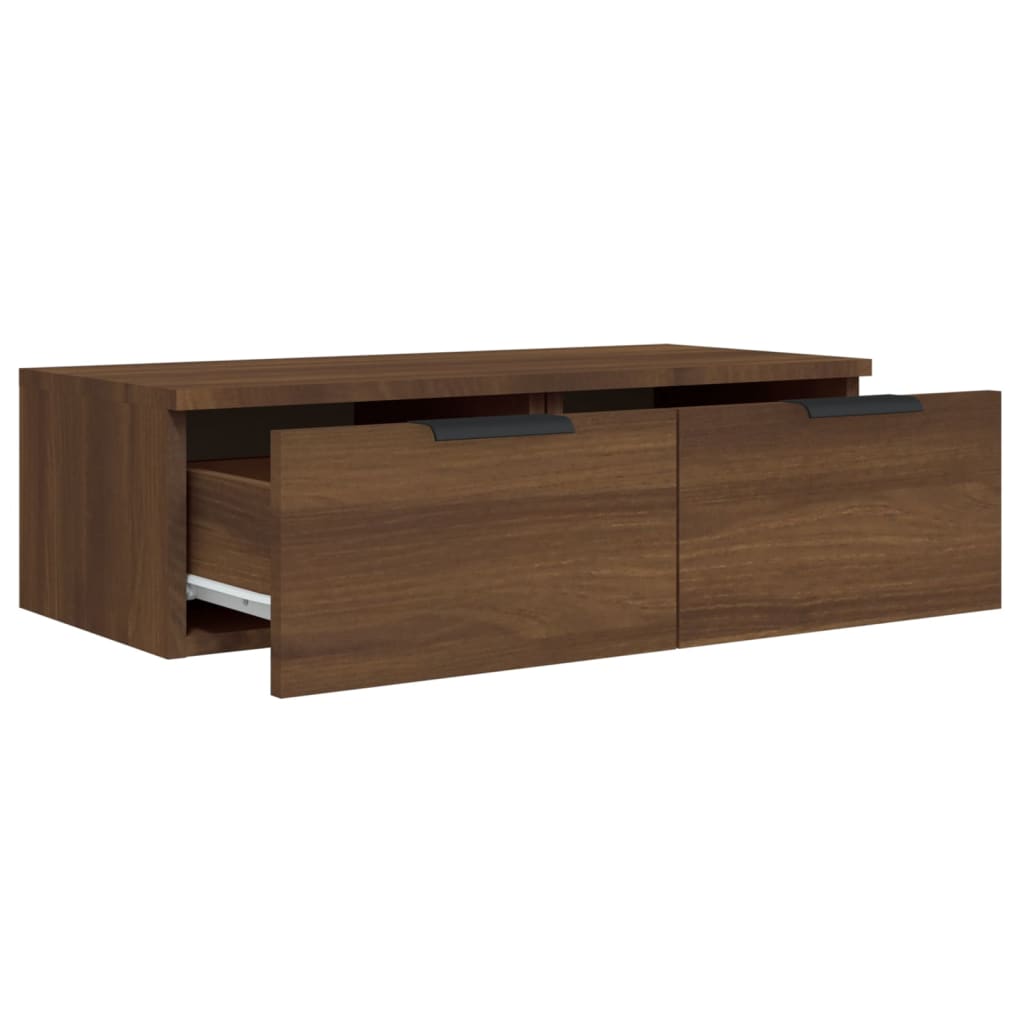 Seinäkaappi ruskea tammi 68x30x20 cm tekninen puu - Sisustajankoti.fi