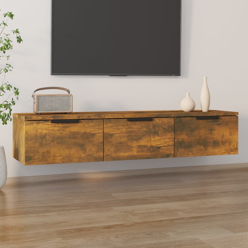 Seinäkaappi savutammi 102x30x20 cm tekninen puu - Sisustajankoti.fi