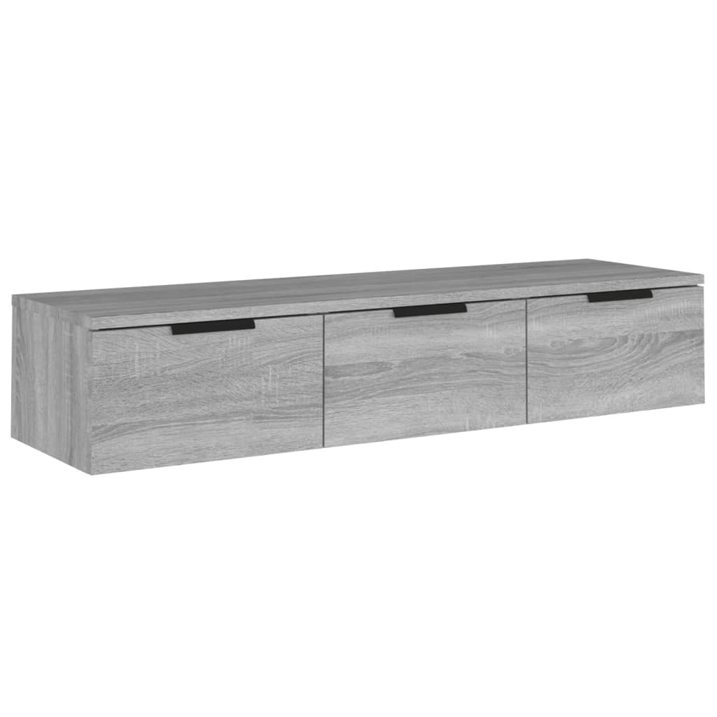Seinäkaappi harmaa Sonoma 102x30x20 cm tekninen puu - Sisustajankoti.fi