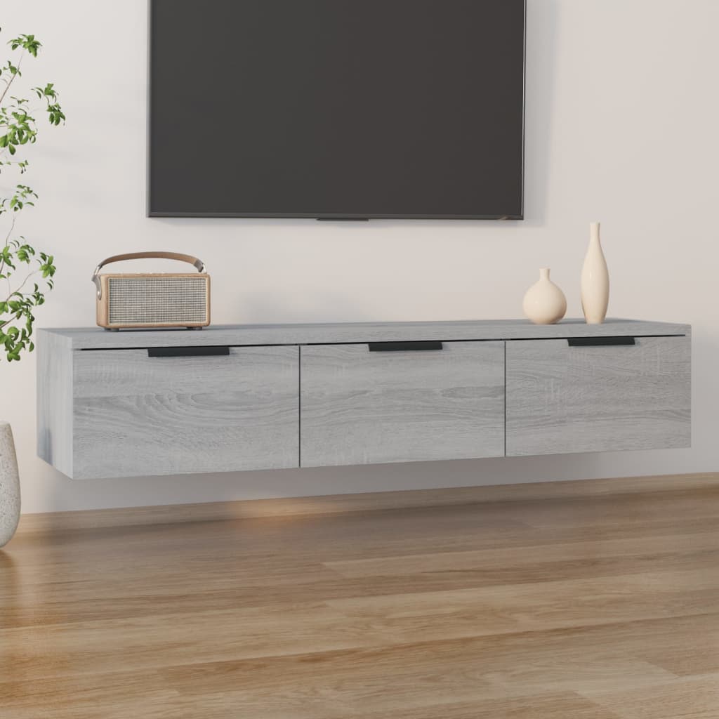 Seinäkaappi harmaa Sonoma 102x30x20 cm tekninen puu - Sisustajankoti.fi