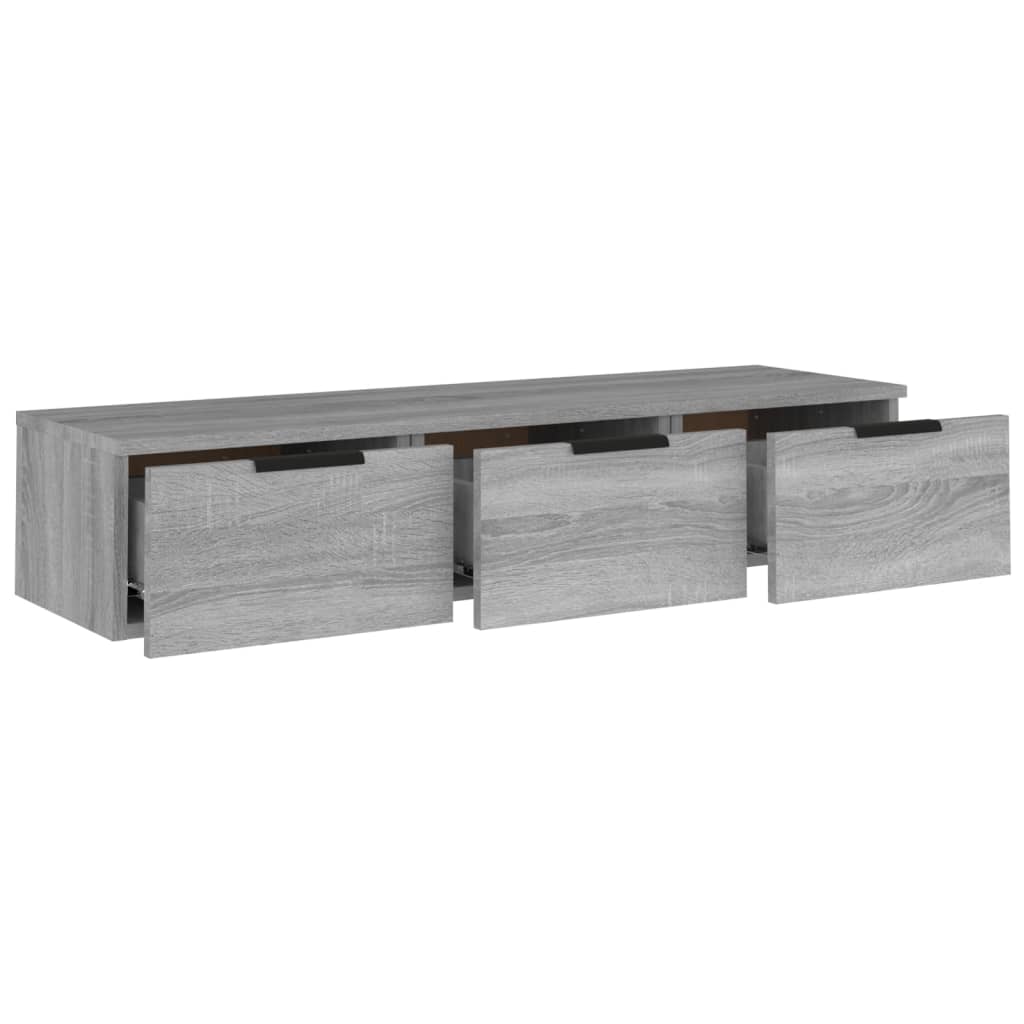 Seinäkaappi harmaa Sonoma 102x30x20 cm tekninen puu - Sisustajankoti.fi