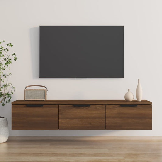 Seinäkaappi ruskea tammi 102x30x20 cm tekninen puu - Sisustajankoti.fi