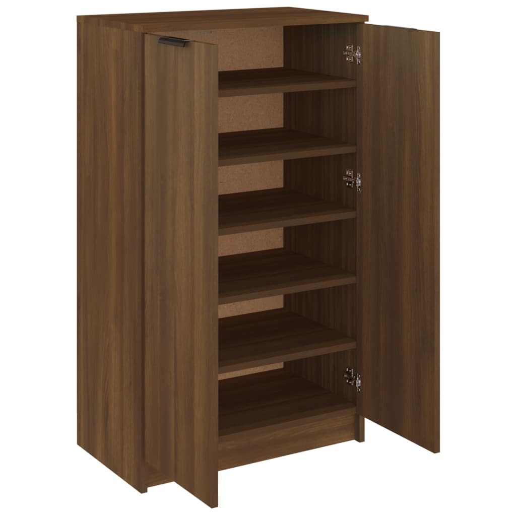 Kenkäkaappi ruskea tammi 59x35x100 cm tekninen puu - Sisustajankoti.fi