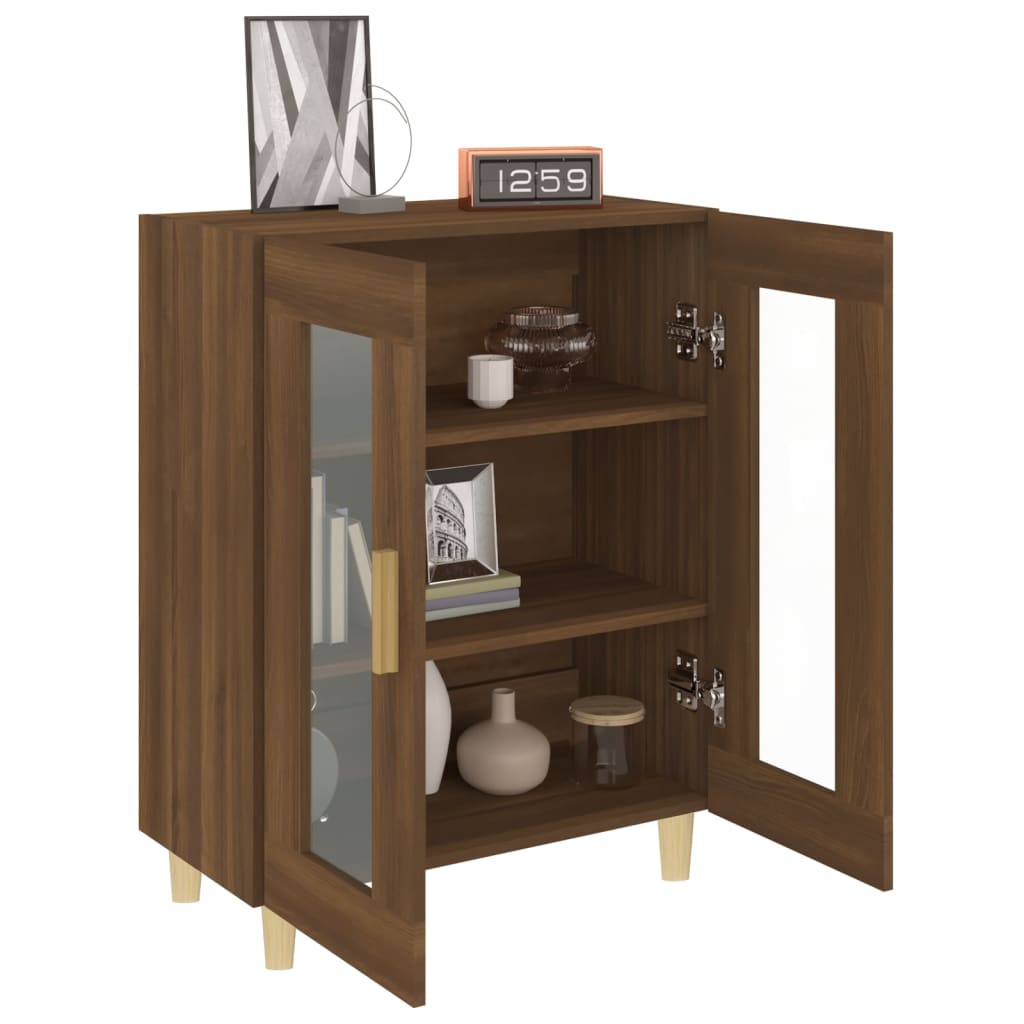 Senkki ruskea tammi 69,5x34x90 cm tekninen puu - Sisustajankoti.fi