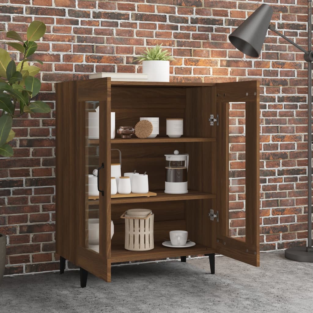 Senkki ruskea tammi 69,5x34x90 cm tekninen puu - Sisustajankoti.fi