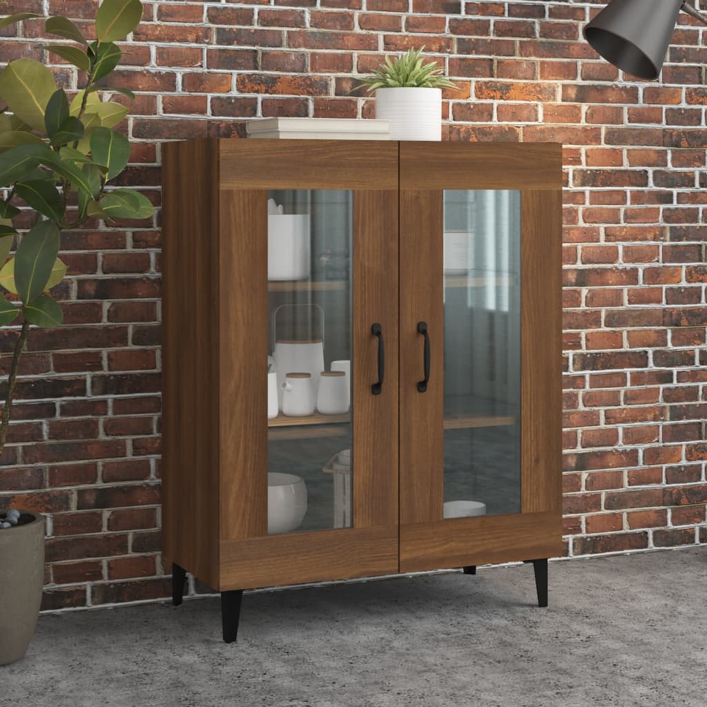 Senkki ruskea tammi 69,5x34x90 cm tekninen puu - Sisustajankoti.fi