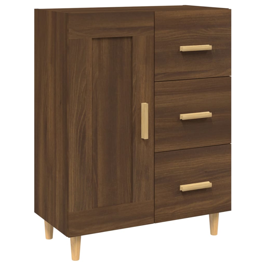 Senkki ruskea tammi 69,5x34x90 cm tekninen puu - Sisustajankoti.fi